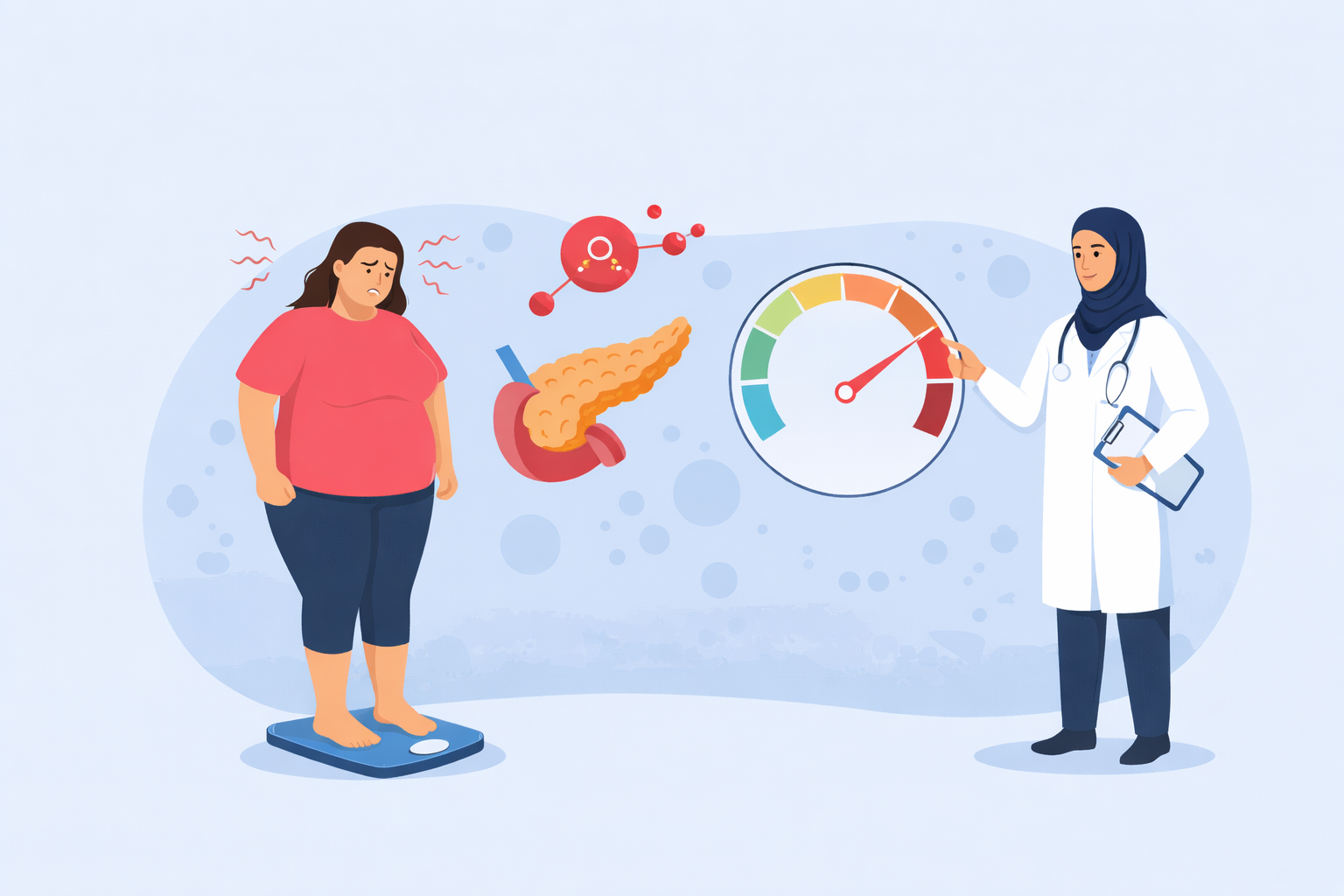 diagram showing metabolic resistance and slow metabolism affecting weight loss